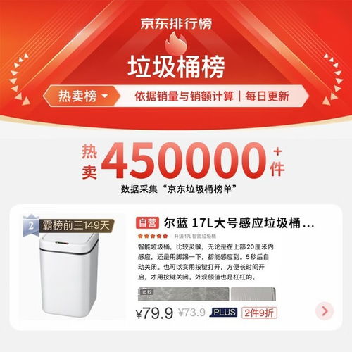 居家生活好幫手 17L智能垃圾桶僅需49.9元